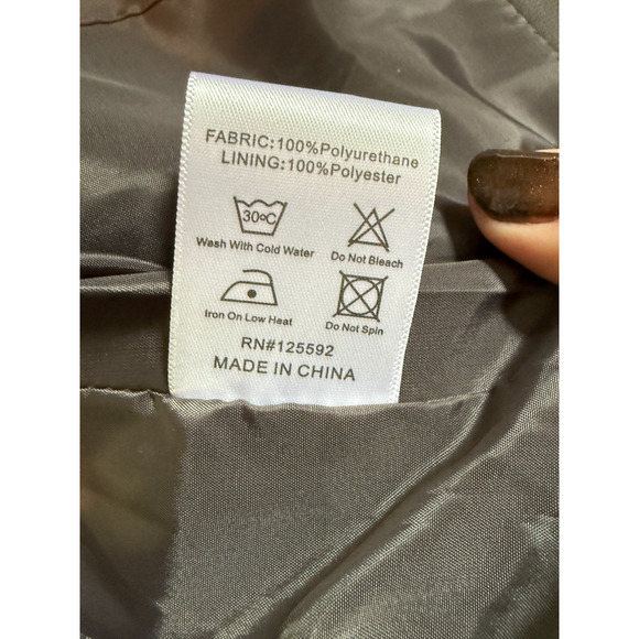 White Mark Gray Faux Leather Women’s Biker Jacket Gray Size 2X NEW With Tags - Picture 8 of 8